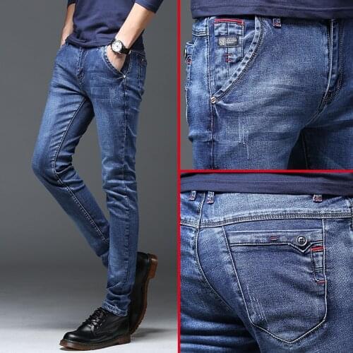 2021 New Arrival High Quality Casual Slim Elastic Jeans Men Mens Pencil Pants Skinny Jeans Men Designer Jeans Punk Clothes