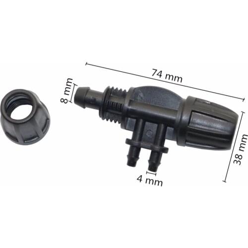 3 pcs 8 / 11mm to 4 / 7mm Hose splitters 2 way Hose connector For Automatic watering system