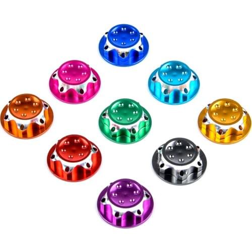 4pc/lot Aluminium Wheel Hub Cover Antidust Cover 17mm HEX Nut For RC 1:8 Model Car Anti-skid Wheel Cover