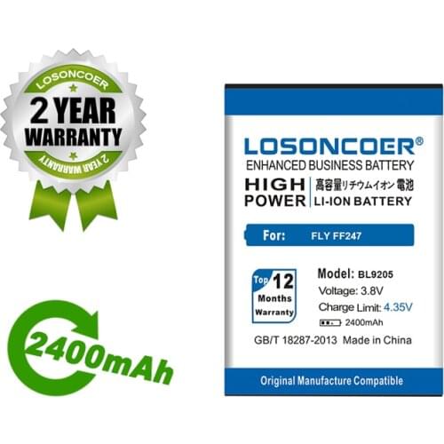 LOSONCOER Battery BL9205 2400mAh Battery For FLY FF247 Ezzy Trendy 3 BL9205