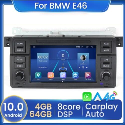 4+64G Android Car Radio video Multimedia Player For BMW E46 M3 Coupe 318/320/325/330/335 Support GPS Navigation WIFI Canbus BT