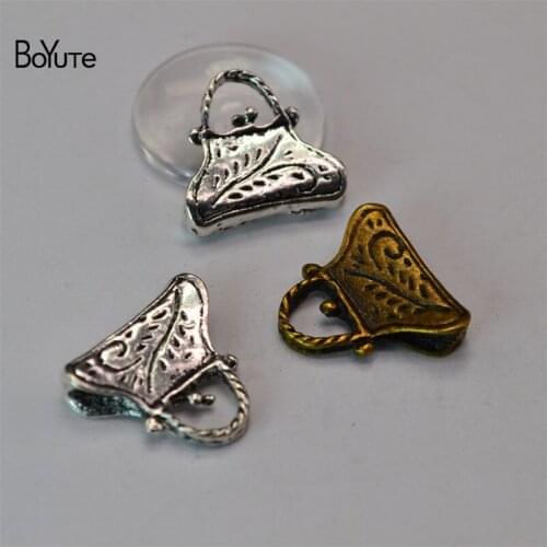 BoYuTe (50 Pieces/Lot) 15*14MM Metal Alloy Handbag Charms Pendants Diy Hand Made Jewelry Accessories