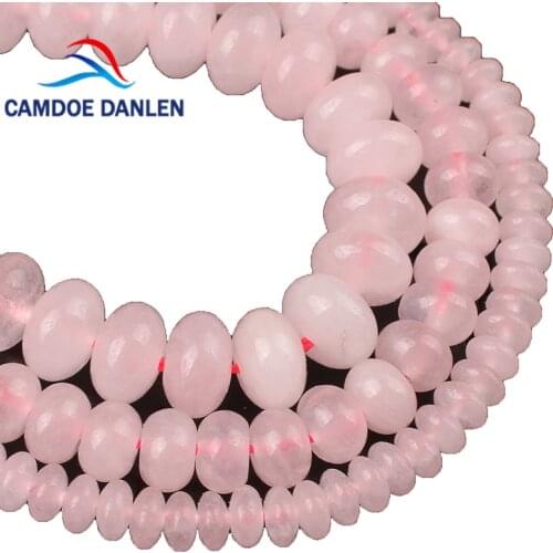 Natural Crystal Beads Pink Rose Quartz Abacus Spacers Beads 4 6 8mm DIY Handmade Necklace Jewelry Making Accessories