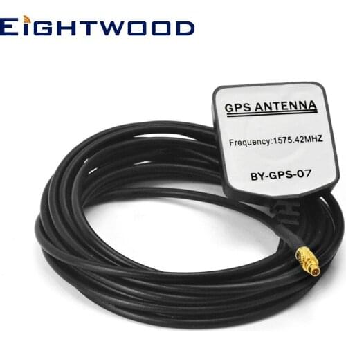 Eightwood External GPS Antenna With MMCX Plug Male RF Connector 1575.42 ±3 MHz 3M Active Aerial GA07 Waterproof Magnetic base
