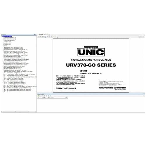 Furukawa Unic OVS Over Sea Parts Catalog 2021