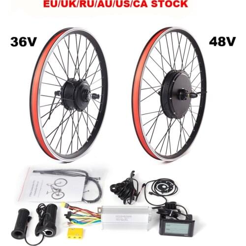 MTB Ebike conversion kit 36V 250W 350W 500W 48V 1000W 1500W hub motor rear wheel 135-142mm front dropout 100mm electric bike kit