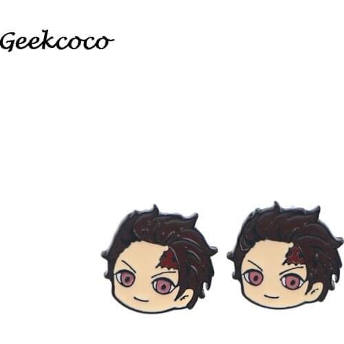 J1635 Anime Boy Stud Earrings for Women Girls Fashion Jewelry Kids Gifts