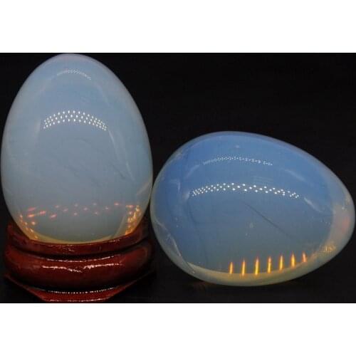 30x40mm Opalite Egg Shaped Stone Healing Natural Crystal Kegel Massage Accessory Minerale Gemstone Spiritual Home Decoration