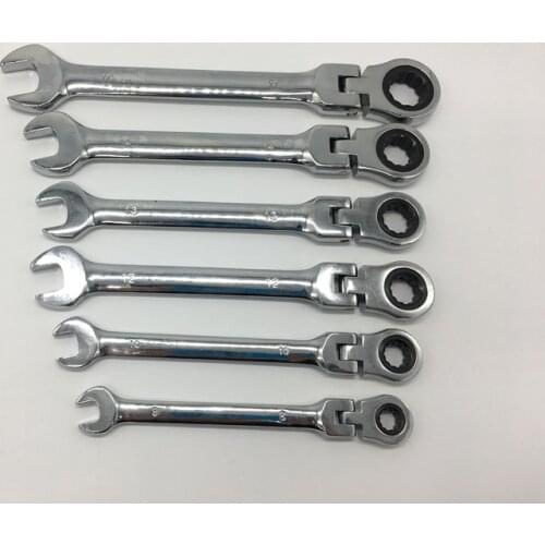 Newest 6pcs Gears Wrench Set Open End Wrenches Activities Ratchet Repair Tools To Bike Torque Combination Spanner Allen Keys