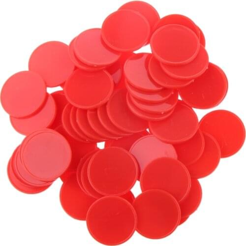 100x 25MM Plastic Poker Counter Bingo Casino Chips Kids Child Play Fun Toy Gift