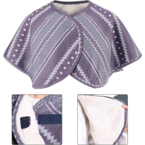 Back Support Braces Supports Double-sided Plush Warm Shoulder Cape Old People Shoulder Protective Shawl for Winter Correction
