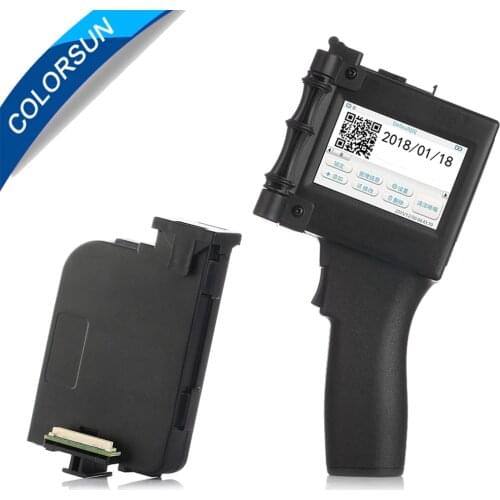 Colorsun 13mm portable 600dpi inkjet handheld printer expire date batch code serial number barcode qr code hand jet printer