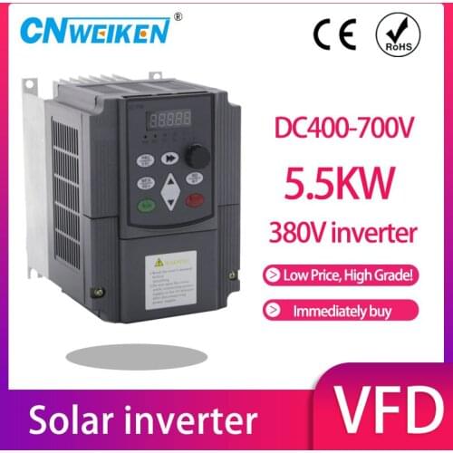 Solar VFD Inverter Frequency converter 5.5kw 8HP 3 PHASE 380V 50HZ/60HZ Solar type Inverter