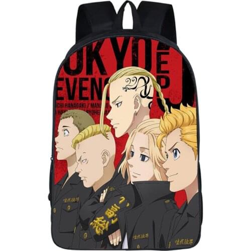 Tokyo Revengers Backpack Japanese Style Anime Cosplay Unisex School 3D Character Print Shoulder Travel Laptop Polyester Bags