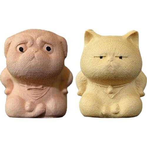 Animal Sculpture Tea Pet Lucky Statue Art Ornaments Animal Tea Figurine Crafts Home Tea Set Decors Gifts