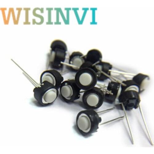 100pcs SKRGAED010 Tact Switch 6*6*5 white touch switch 6X6X5mm DIP Tactile Push Button Micro Switch original
