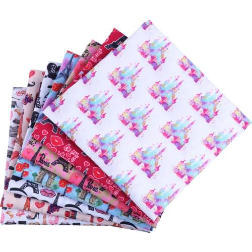 Fabric cartoon girl polyester cotton polyester printed quilt tulle embroidery patchwork sewing tablecloth DIY 50*140cm1 piece