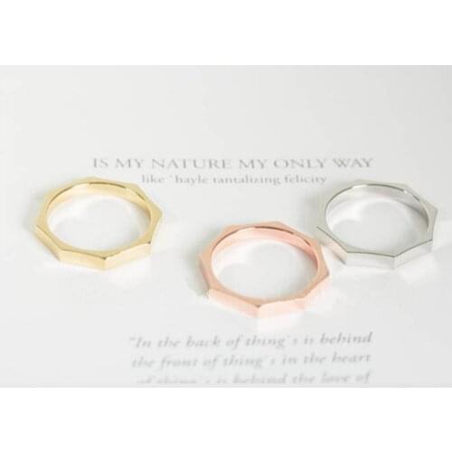 Hot Sale Alloy Octagon Ring New stackable rings 1 order
