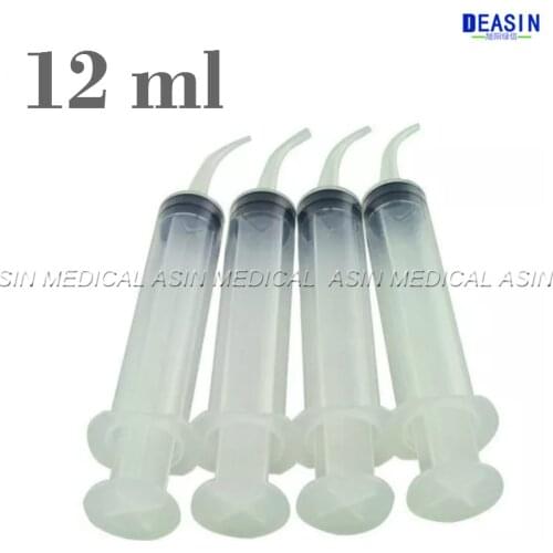 High quality 10pc/bag Dental Materials Silicone Rubber Conveyor Disposable Irrigation Syringes Rinse 12ml Tips Transport