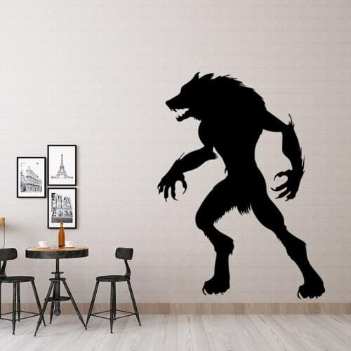 Werewolf Wall Decal Horror Fantasy Theme Beast Monster Vinyl Window Sticker Teens Bedroom Man Cave Interior Decor Art Mural