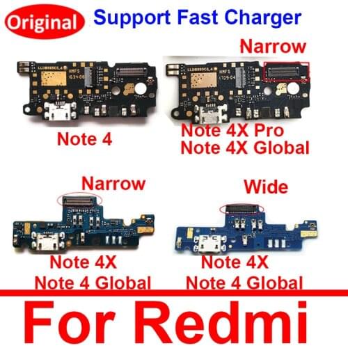 Micro charging USB Jack Board For Xiaomi Redmi Note 4x x20 Charging Connector For Xiaomi Note 4 USB Charger + microphone parts