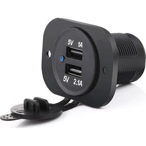 DIY Modification Motorcycle Car Charger Dual USB Charger 5V 3.1A Cigarette Lighter Socket Power Adapter Outlet Charger 12V-24V