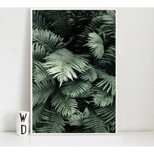 Green Plant Tree Leaves Modern Wall Art Canvas Painting Nordic Posters And Prints Wall Pictures For Living Room Deco