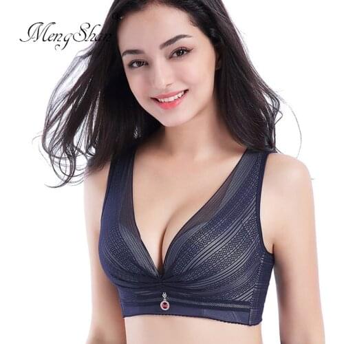 Vest-style sexy lace breathable lady bra U-shaped bra with beautiful back Large adjustable bra bra seedless bras for women