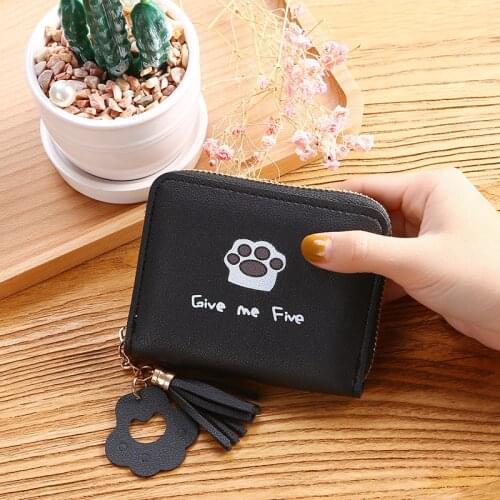 Designer bag for Women short Wallet coin Purse lady fashion tassel Pendant Leather small Clutch money bag card Holder coin pouch