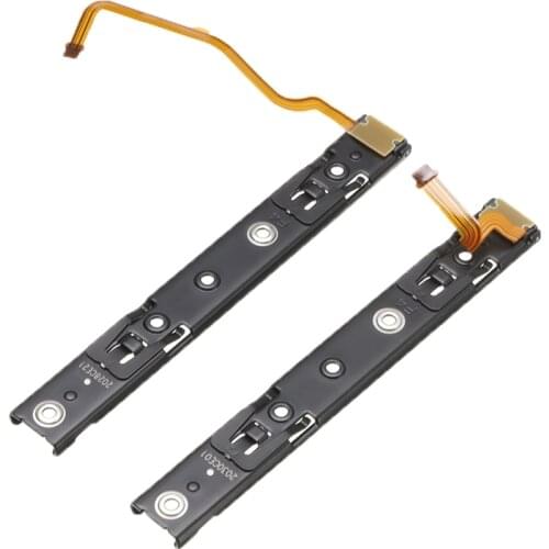 1 Pair Repart Part Right and Left Slide Rail with Flex Cable Fix Part Replacement For Nintendo Switch Console NS Rebuild Track
