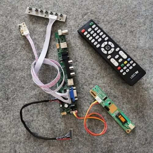 1024*768 DIY kit display LCD panel drive controller board LVDS 20Pin VGA USB AV 1-CCFL For LP121X1/LP121X04/LP121X05 matrix