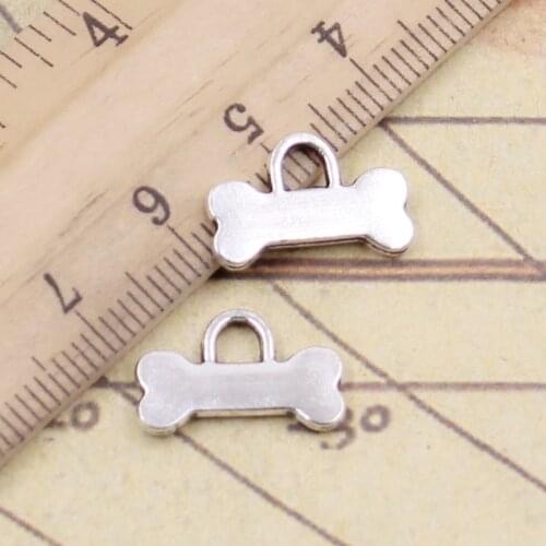 20pcs Charms Dog Bone 16x20mm Tibetan Silver Color Pendants Antique Jewelry Making DIY Handmade Craft