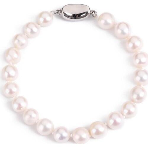 Xuanpai Pearl Bracelet dotes on white bright freshwater pearl jewelry, simple jewelry, presents to girlfriend and mother