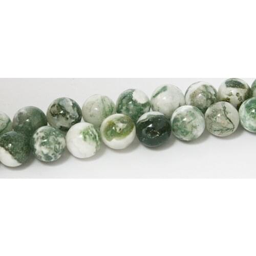 Hot Selling 8mm Moss Beads Natural Stone Loose Spacer Beads 39cm/strand(15'') for DIY Bead Bracelet Necklace Dangler Jewelry