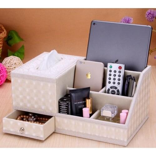 Cover Napkin Holder Tissue Box Toilet Paper Vanity Desk Leather Storage Tissue Boxes Wipe Case Papel Seda Coffee Table BW50ZJ