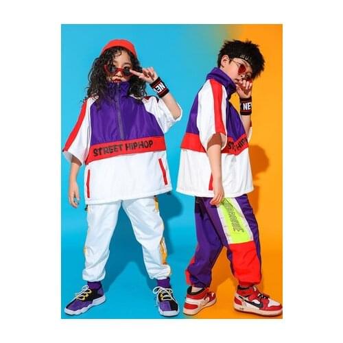 Children Ballroom Jazz Dance Costumes Loose Jacket Pants hip-hop Clothing Boys Modern Dance Stage wear Concert Street Outfits