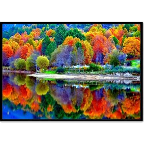 DIY 5D diamond painting round diamond handmade landscape embroidery mosaic home decoration pattern forest park
