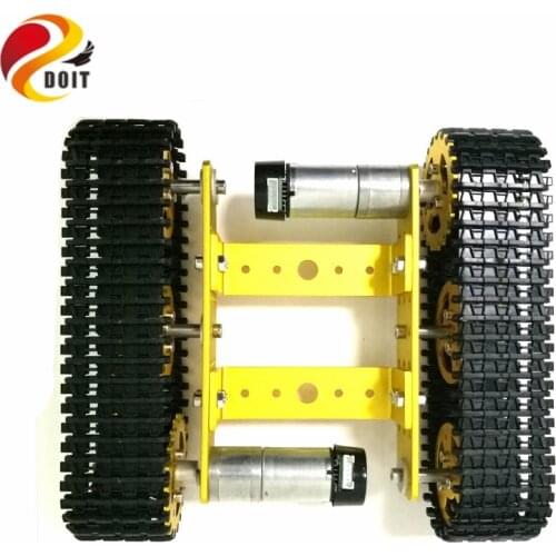DOIT Metal Tank Model Robot Tracked Car Chassis Diy Track Teaching Crawler/Caterpillar Platform for Arduino