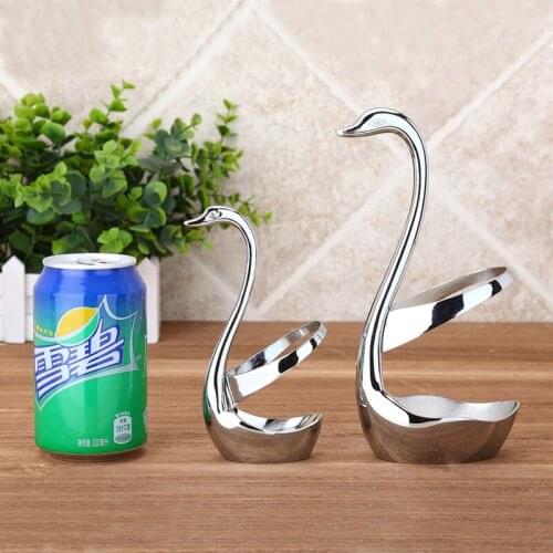 Elegant Cutlery Rack Fashion Metal Silver Swan Seat Swan Holder Storage For Chopsticks Fork Spoon Tableware Christmas Gifts