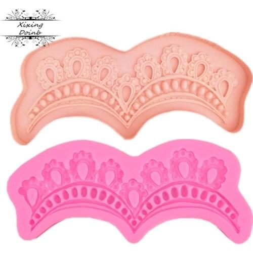 1Pcs Cupcake fudge cake decoration tool mold polymer clay lace edge sugar process mold