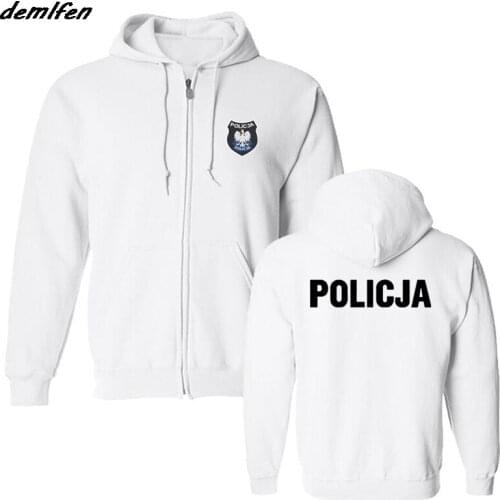 Hot Sale Fashion Inspired Poland Polish Police Policja BOA Anti Terrorist Pirotechnik Black Hoodie Men Fleece jacket Sweatshirt