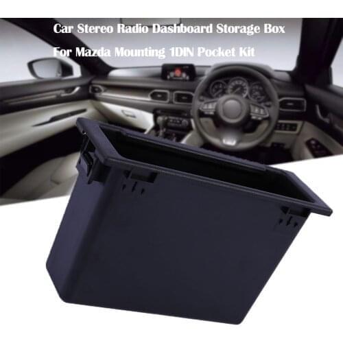 Single Din Pocket For Mazda Car Stereo Radio Dashboard Storage Box For Mazda Mounting 1din Pocket Kit Hook Storage Box