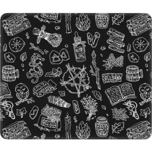 Dark Pagan Witches Gothic Goth Awesome Mouse Pad Non-Slip Soft Mat Natural Rubber Computer Keyboard Desk Pad
