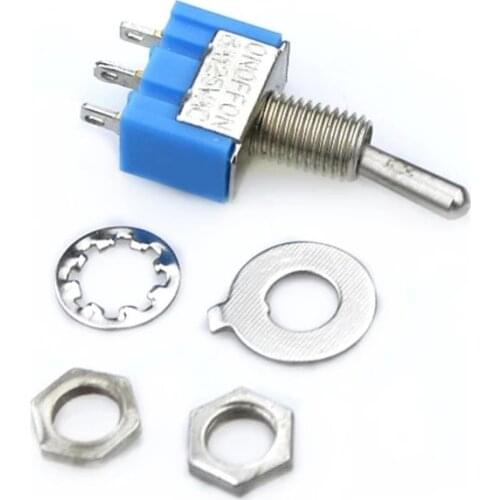 10pcs MTS-103 AC 125V 6A 3 Pins Toggle rocker Switch ON/OFF/ON SPDT