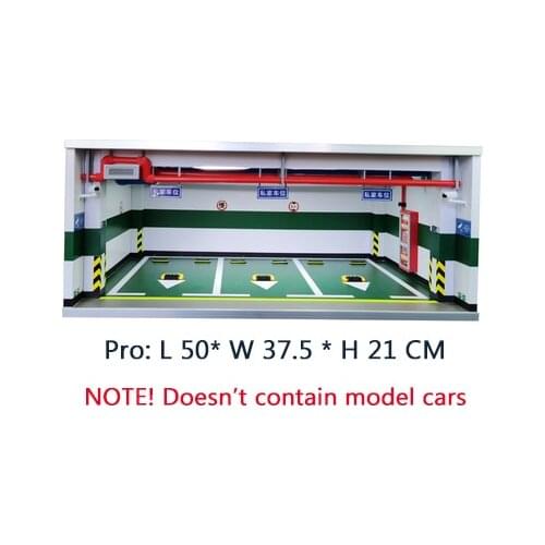 1:18 Alloy Model Car Simulation Underground Garage (For 3 model cars) Parking Lot Space Scene Display