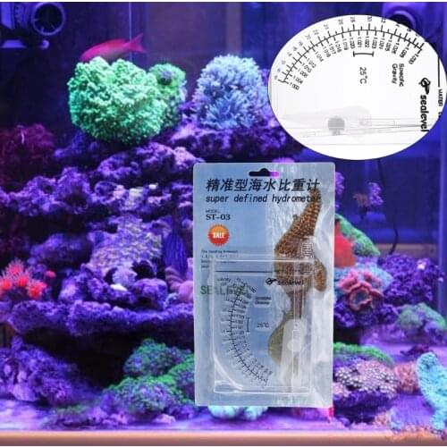 Marine Hydrometer Reef Fish Tank Aquarium Water Salinity Specific Gravity Test
