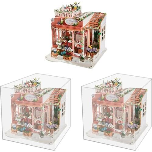 DIY DollHouse Kit DIY House Kit Flower Shop Model DIY House Wooden Building Kit Gift for Birthday,Mothers Day