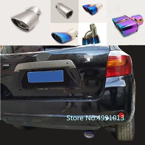 Car cover muffler exterior back pipe dedicate exhaust tip tail outlet ornament For Toyota Highlander 2008 2009-2011 2012-2014