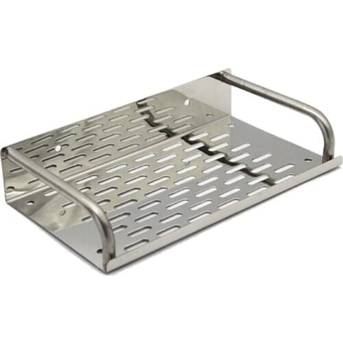 Stainless Steel Kitchen Bathroom Shelf Wall-Mounted Storage Rack Single Laye