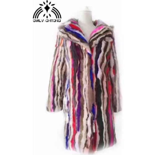 New Natural genuine real Mink Fur coat Womens Turn-down collar English collar Fashion All-match multi-color colorfull jacket